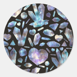 Magische Energie Kristallen Regenboog Kristallen S Ronde Sticker