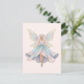 Magische engel fee pastelkleuren briefkaart (Staand voorkant)