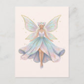 Magische engel fee pastelkleuren briefkaart (Voorkant)