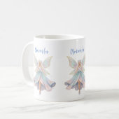 Magische engel fee pastelkleuren koffiemok (Voorkant links)