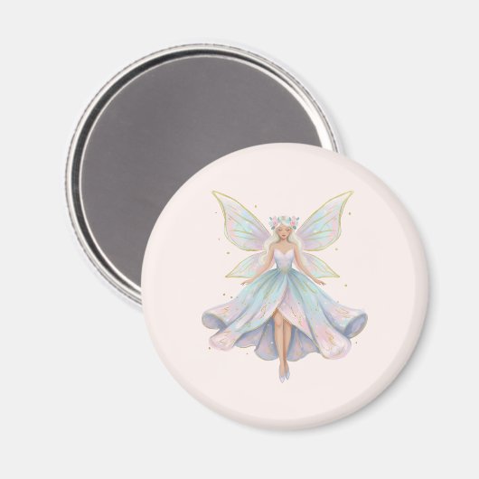 Magische engel fee pastelkleuren magneet (Voorkant / Achterkant)