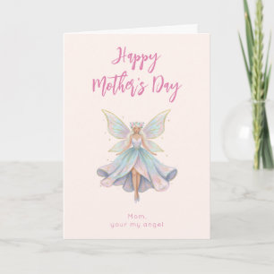 Magische engel fee pastelkleuren Moederdag Feestdagen Kaart