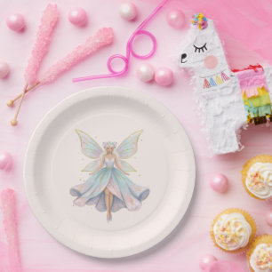 Magische engel fee pastelkleuren papieren bordje
