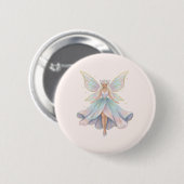Magische engel fee pastelkleuren ronde button 5,7 cm (Voorkant /achterkant)