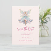 Magische engel fee pastelkleuren Save The Date (Staand voorkant)
