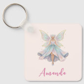 Magische engel fee pastelkleuren sleutelhanger (Voorkant)