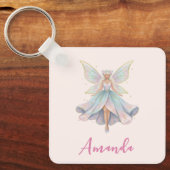 Magische engel fee pastelkleuren sleutelhanger (Voorkant)