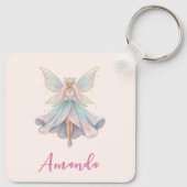 Magische engel fee pastelkleuren sleutelhanger (Achterkant)