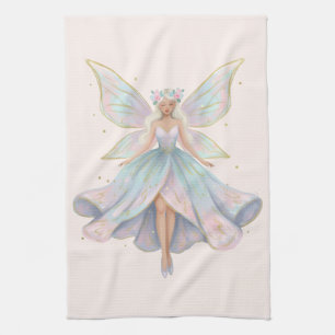 Magische engel fee pastelkleuren theedoek