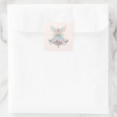 Magische engel fee pastelkleuren vierkante sticker (Tas)