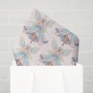Magische engel fee patroon in pastelkleuren tissuepapier