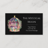 Magische Essential Oils Apothecary Yoga Crystals Visitekaartje (Voorkant)