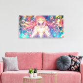 Magische Etherische Anime Meisje Canvas Afdruk (Insitu (Woonkamer))