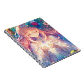 Magische Etherische Anime Meisje Notitieboek (Rechterzijde)