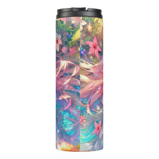 Magische Etherische Anime Meisje Thermosbeker (Achterkant)