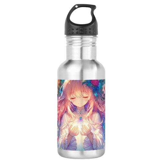 Magische Etherische Anime Meisje Waterfles (Voorkant)