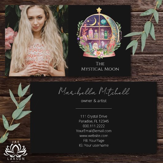 Magische etherische oliën Apothecary Yoga Boho Fot Visitekaartje