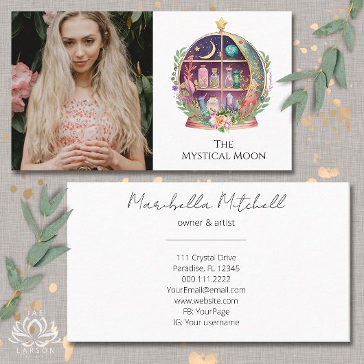 Magische etherische oliën Apothecary Yoga Boho Fot Visitekaartje