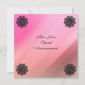 MAGISCHE EVENEMENT ZWARTE KELTISCHE BLOEM Roze Zij Kaart (Achterkant)