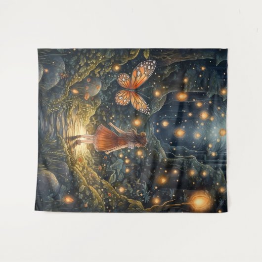 Magische Fairy Art Kinder of kinderkamer muur Wandkleed (Voorkant (horizontaal))