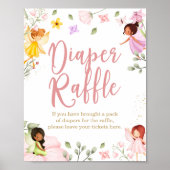 Magische Fairy Baby shower Luier Raffle Game Sign Poster (Voorkant)
