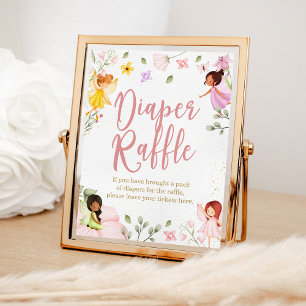 Magische Fairy Baby shower Luier Raffle Game Sign Poster