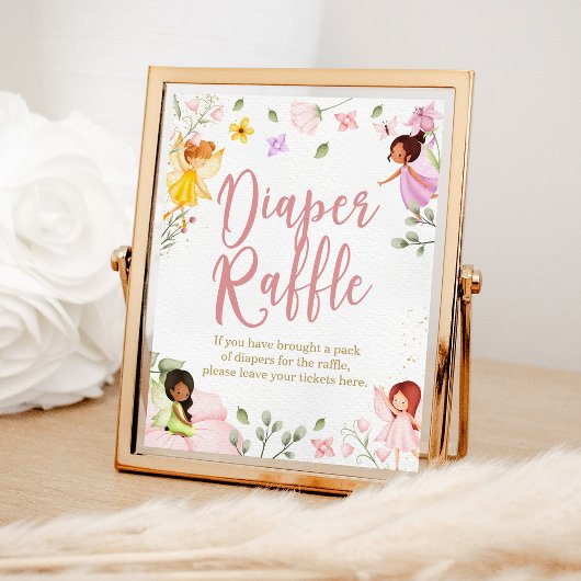 Magische Fairy Baby shower Luier Raffle Game Sign Poster