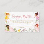 Magische Fairy Baby shower Luier Raffle Ticket Informatiekaartje (Voorkant)