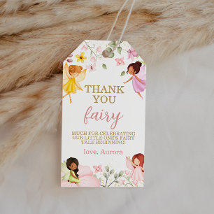 Magische Fairy Bloemen Baby shower Dank u Favor Cadeaulabel