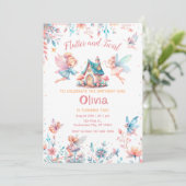 Magische Fairy Bloementuin Meisje Verjaardagsfeest Kaart (Staand voorkant)