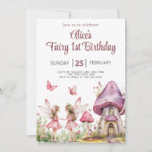 Magische Fairy Bloementuin Meisjes Verjaardag Kaart (Voorkant)