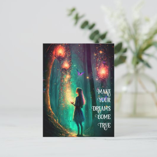 Magische fairy Enchanted Forest Fantasy Pixie Dust Briefkaart (Staand voorkant)