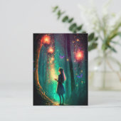 Magische fairy Enchanted Forest Fantasy Pixie Dust Briefkaart (Staand voorkant)