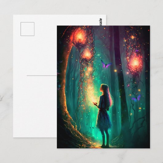 Magische fairy Enchanted Forest Fantasy Pixie Dust Briefkaart (Voorkant / Achterkant)