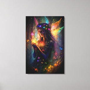 Magische fairy Enchanted Forest Fantasy Pixie Dust Canvas Afdruk