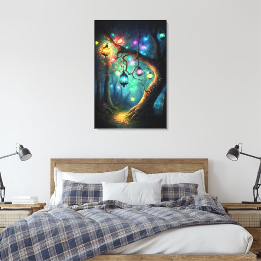 Magische fairy Enchanted Forest Fantasy Pixie Dust Canvas Afdruk (Insitu (Slaapkamer))