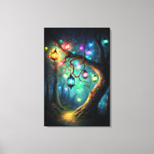 Magische fairy Enchanted Forest Fantasy Pixie Dust Canvas Afdruk