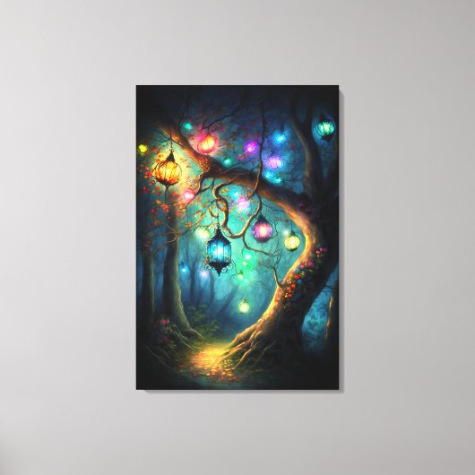 Magische fairy Enchanted Forest Fantasy Pixie Dust Canvas Afdruk (Voorkant)