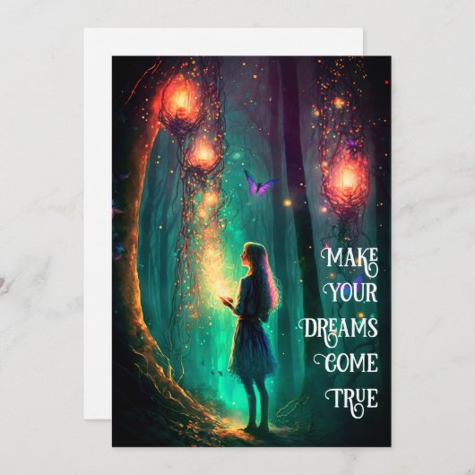 Magische fairy Enchanted Forest Fantasy Pixie Dust Kaart (Voorkant / Achterkant)