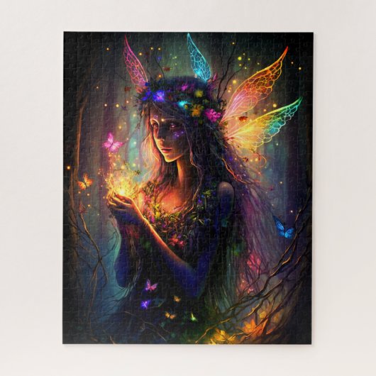 Magische fairy Enchanted Forest Fantasy Pixie Dust Legpuzzel (Verticaal)