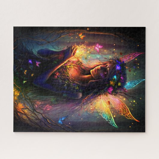 Magische fairy Enchanted Forest Fantasy Pixie Dust Legpuzzel (Horizontaal)