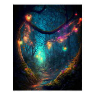 Magische fairy Enchanted Forest Fantasy Pixie Dust Perfect Poster