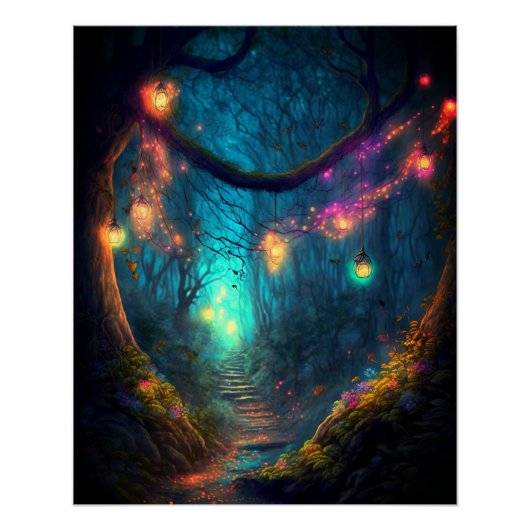 Magische fairy Enchanted Forest Fantasy Pixie Dust Perfect Poster (Voorkant)