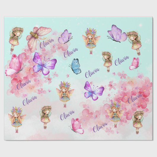 Magische Fairy Enchanted wrapping papier blad (Vlak)
