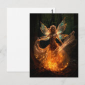Magische Fairy Engel met Vleugels in Bos Pixie Briefkaart (Voorkant / Achterkant)
