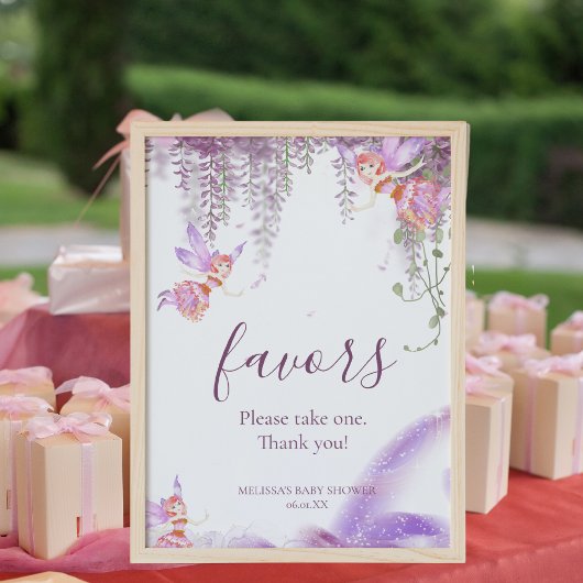 Magische Fairy Favors Sign. Neem een Poster