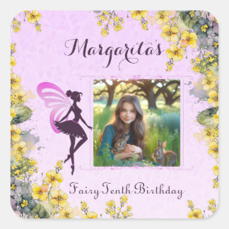 Magische Fairy feestdecoraties Vierkante Sticker