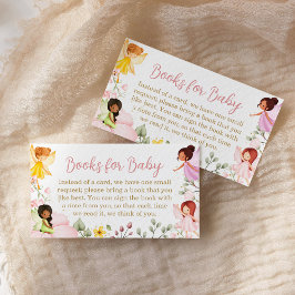 Magische Fairy Floral Baby shower Boeken voor Baby Informatiekaartje