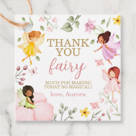 Magische Fairy Floral Verjaardag Dank u Bedankjes Labels