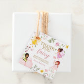 Magische Fairy Floral Verjaardag Dank u Bedankjes Labels (In situ)